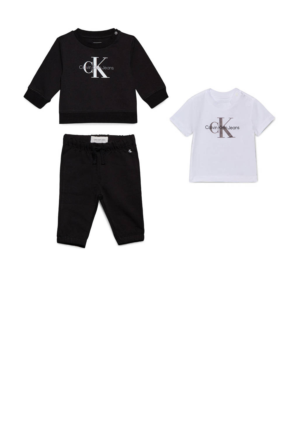 Calvin Klein broek + sweater + T-shirt zwart/wit