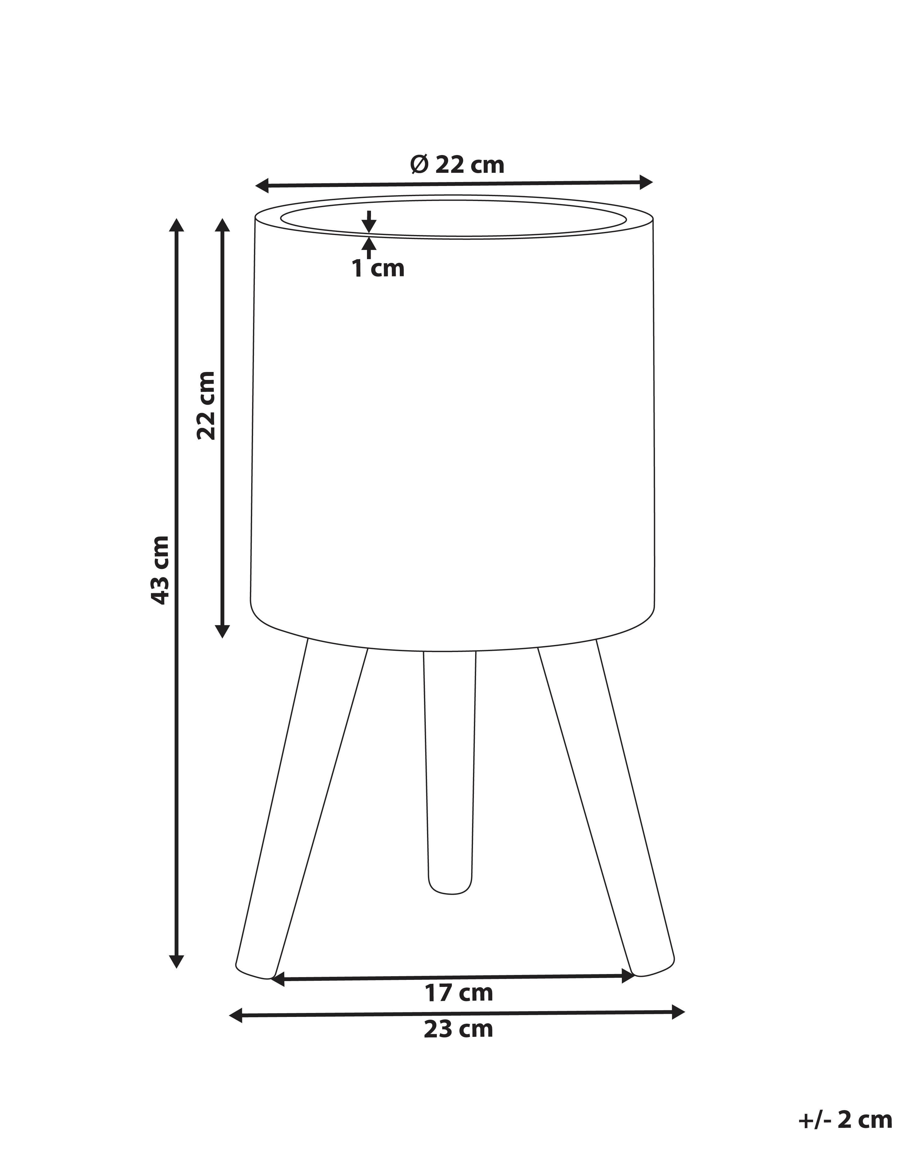 Verhoogde bloempot PREWEZA 23 cm Gebroken wit