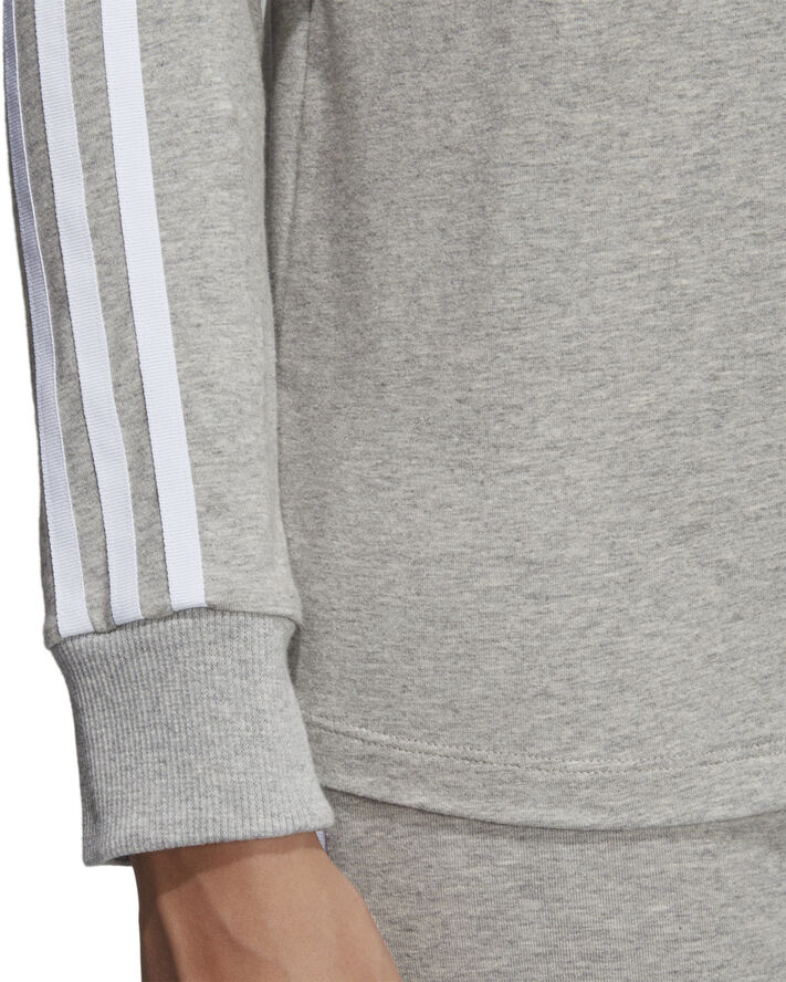 adidas 3-Stripes langærmet T-shirt Grå