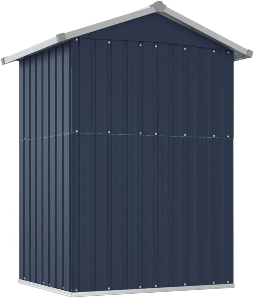 Geräteschuppen Anthrazit 126x97,5x177 cm Verzinkter Stahl