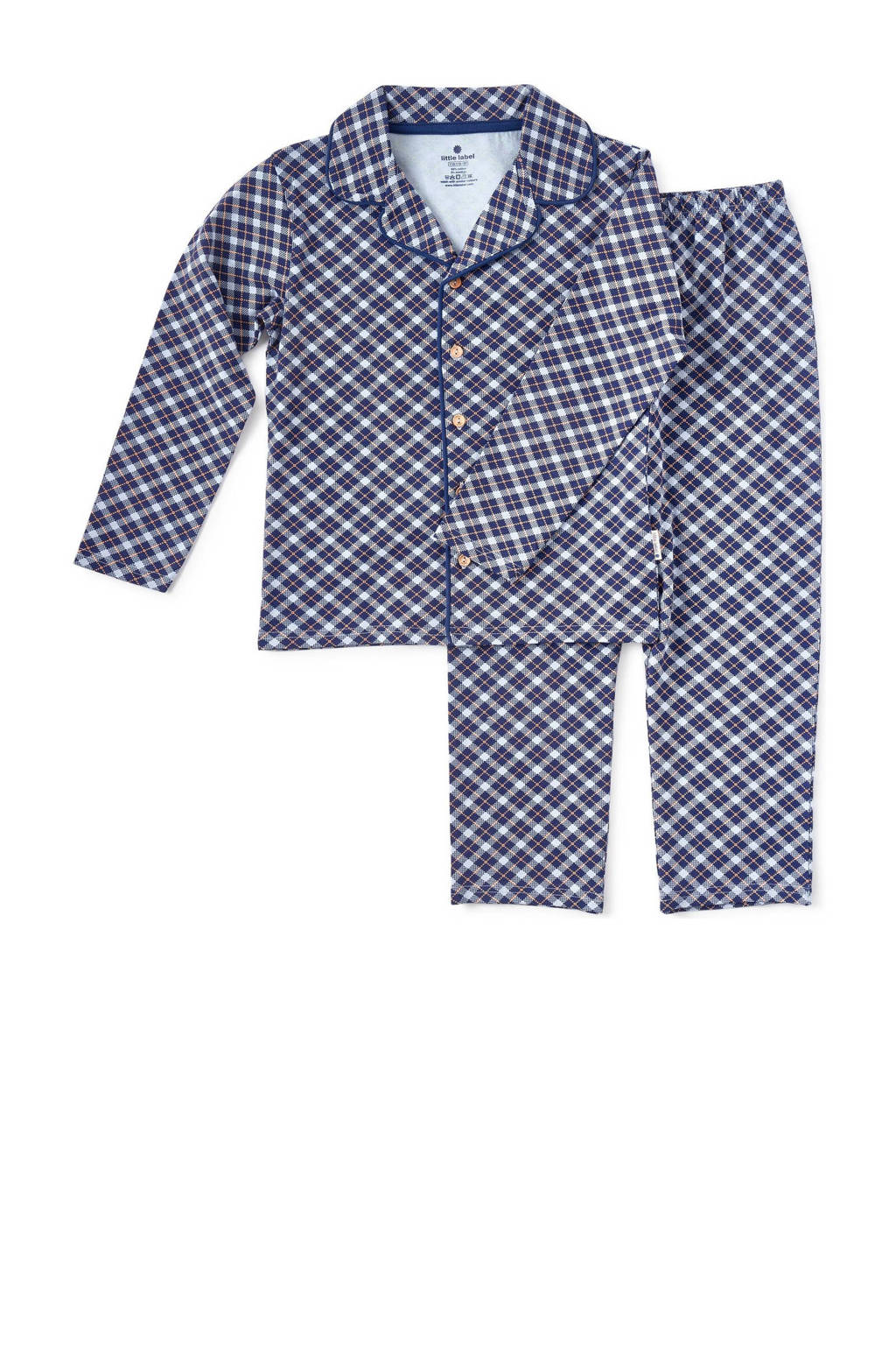Little Label geruite pyjama van katoen blauw