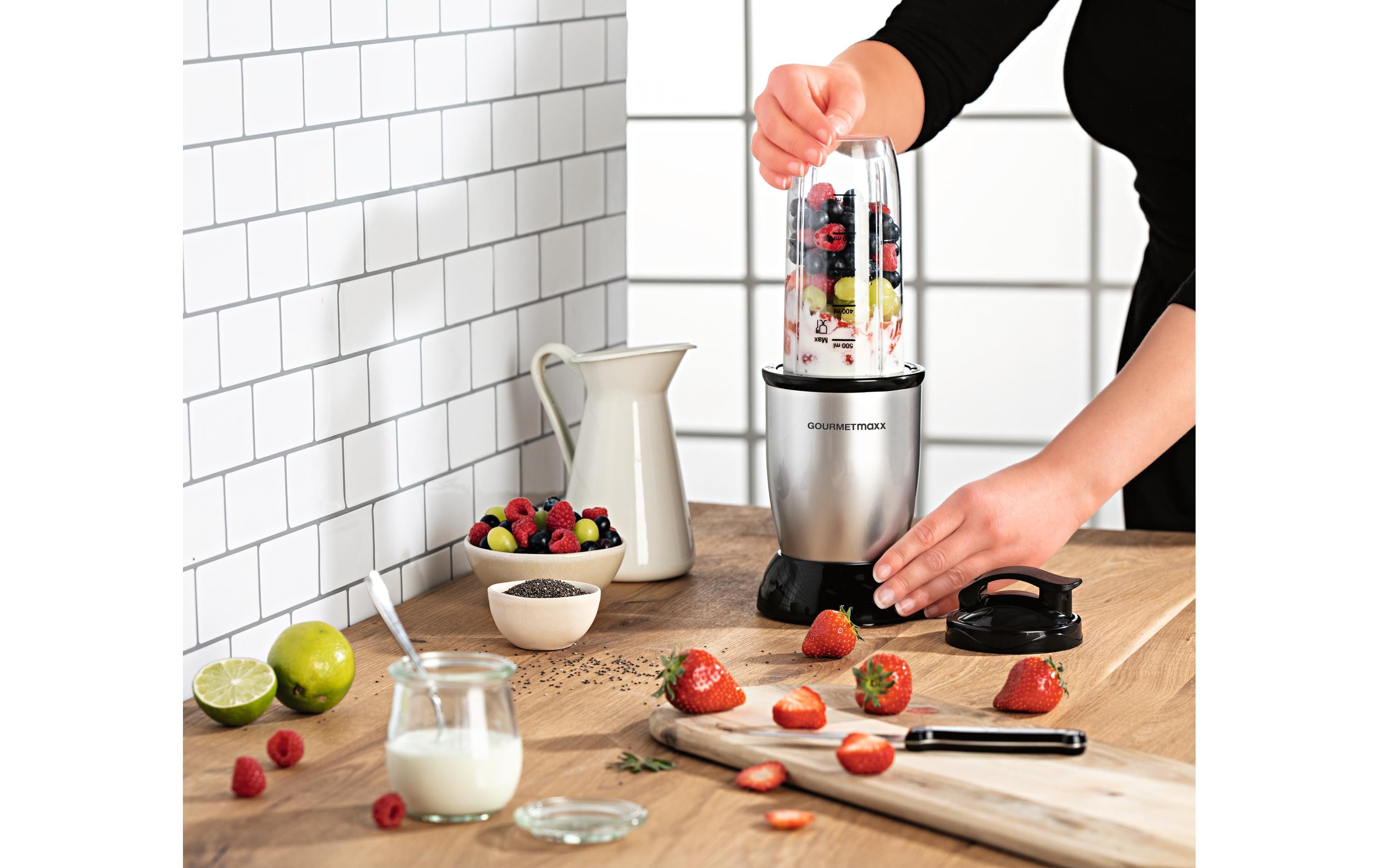 Nährstoffextraktor Nutrition Schwarz/SilberMultifunktionaler Nährstoffextraktor für Smoothies, Suppen und mehr