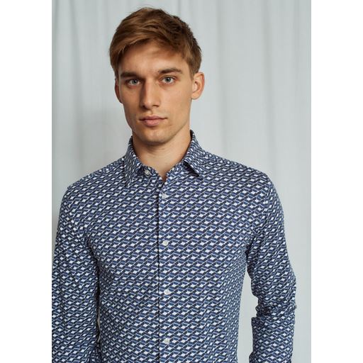 Bruun & Stengade Ronan Skjorte, Dark Blue, 41