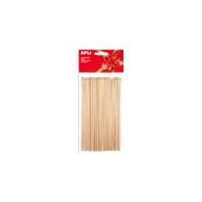 Apli - 50 Bâtons de colle - 0.3 x 20 cm - naturel - bois (pack de 50)