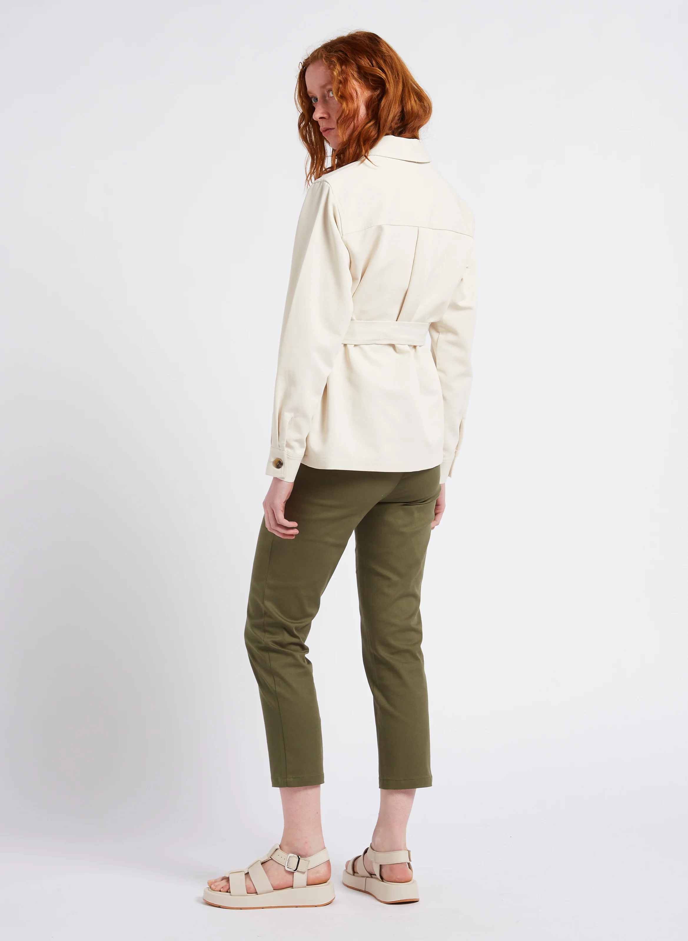 BILLIE - Sandales à plateforme en cuir | Blanc