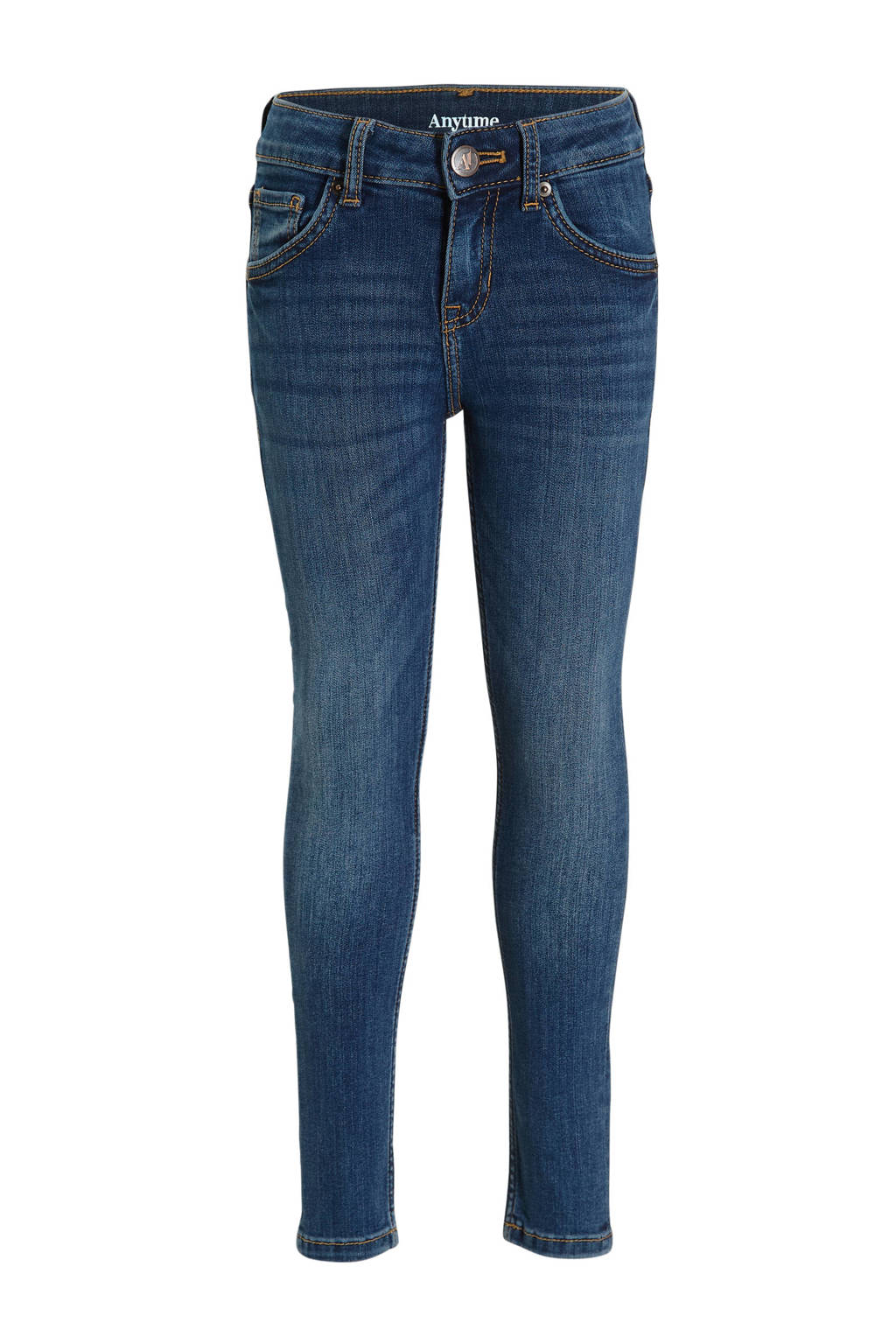 anytime skinny jeans blauw / zwarte denim
