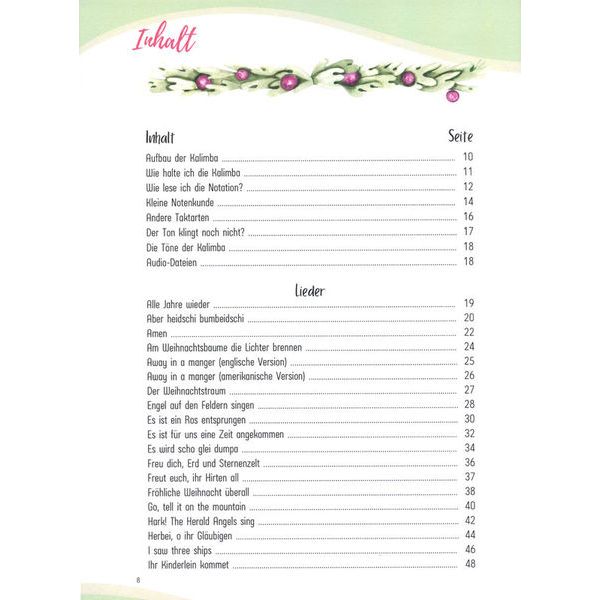 Claudia Groß Kalimba Weihnachtsliederbuch