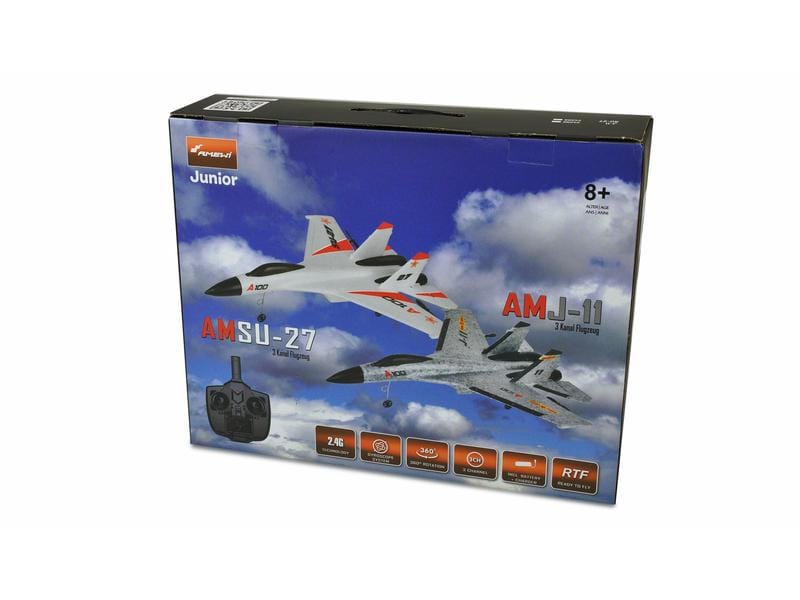 Amewi Flugzeug J-11 3-Kanal mit Gyro RTF 2 Motoriges Einsteiger Flugzeug im Design eines Shenyang J-11 Jet's
