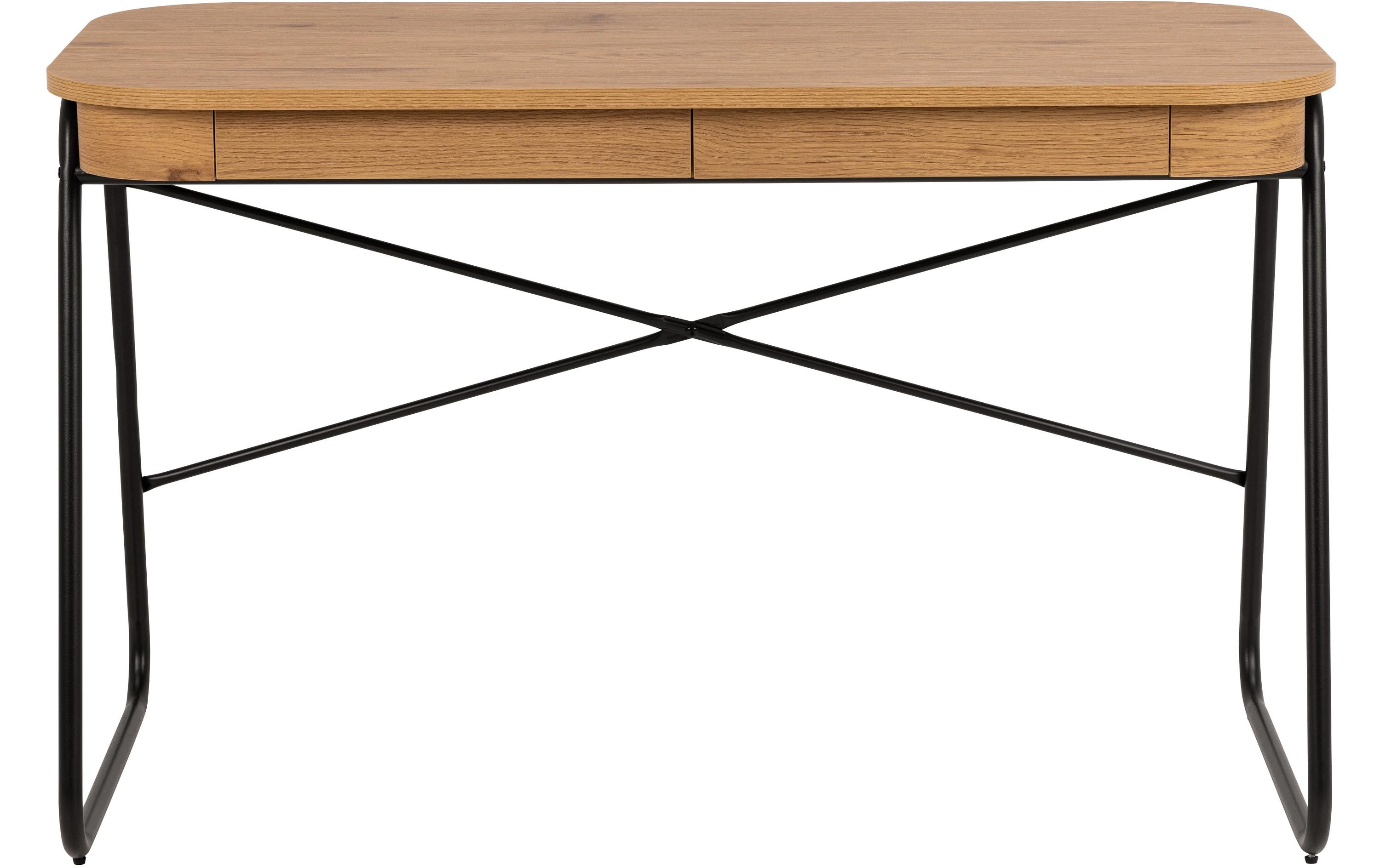 Tisch Blueton, Schwarz matt / Wildeiche matt<br>Büroschreibtisch mit modernem Charme