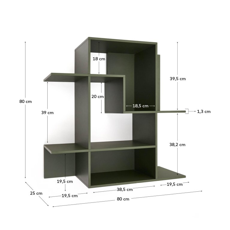 Kave Home Ina modulaire stellingkast 80x80 groen