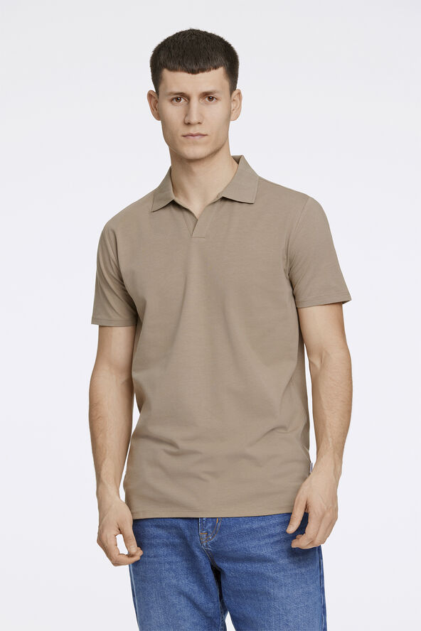 Lindbergh Stretch polo shirt S/S Sand