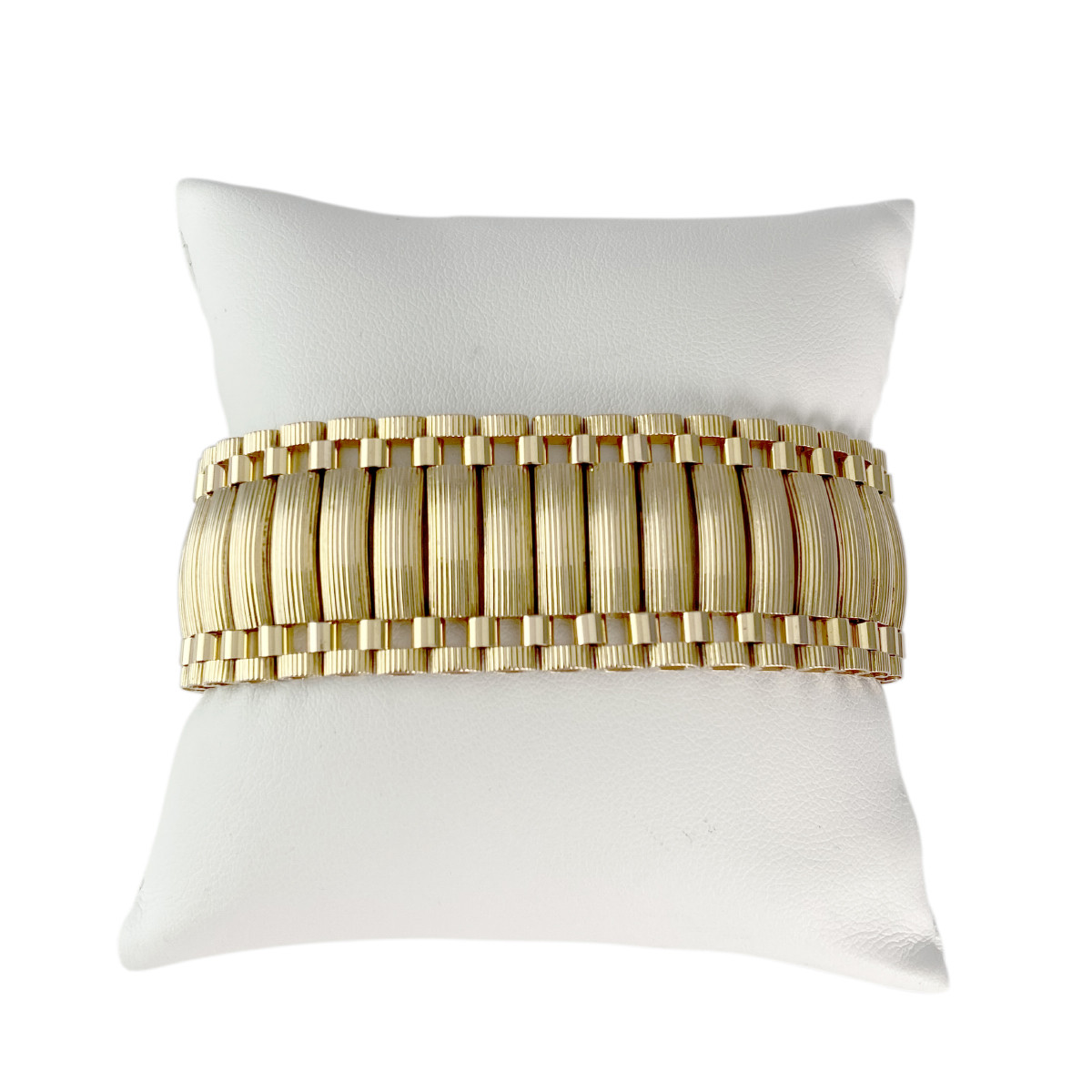 Bracelet d'occasion or 750 jaune maille fantaisie 17,5 cm