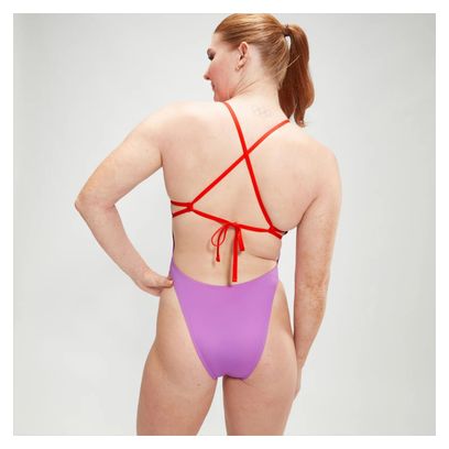 Maillot de Bain 1 pièce Femme Speedo Solid Tie-Back Violet