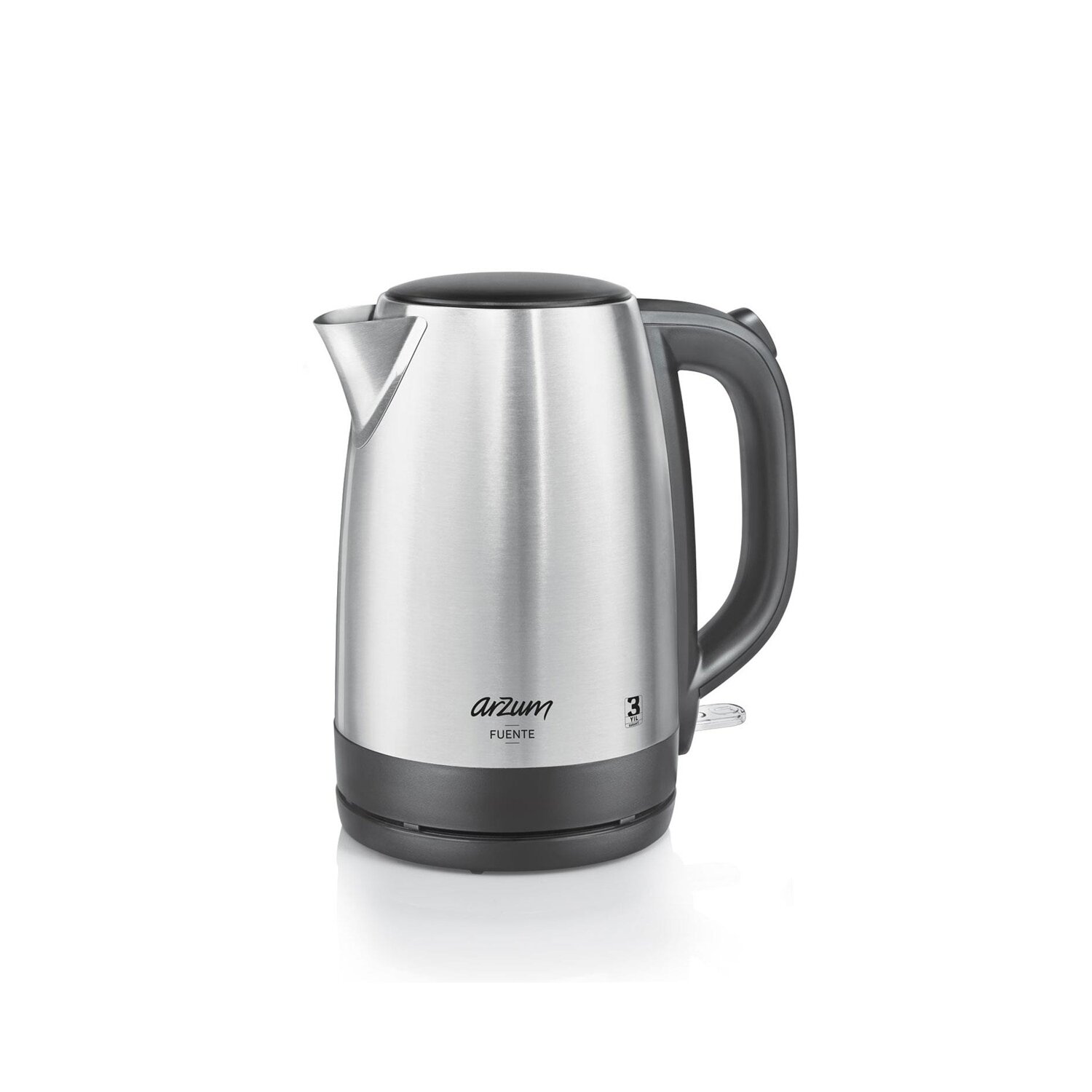 Arzum Edelstahl Wasserkocher 17 Liter 2200 Watt 360 Grad Kontaktsockel