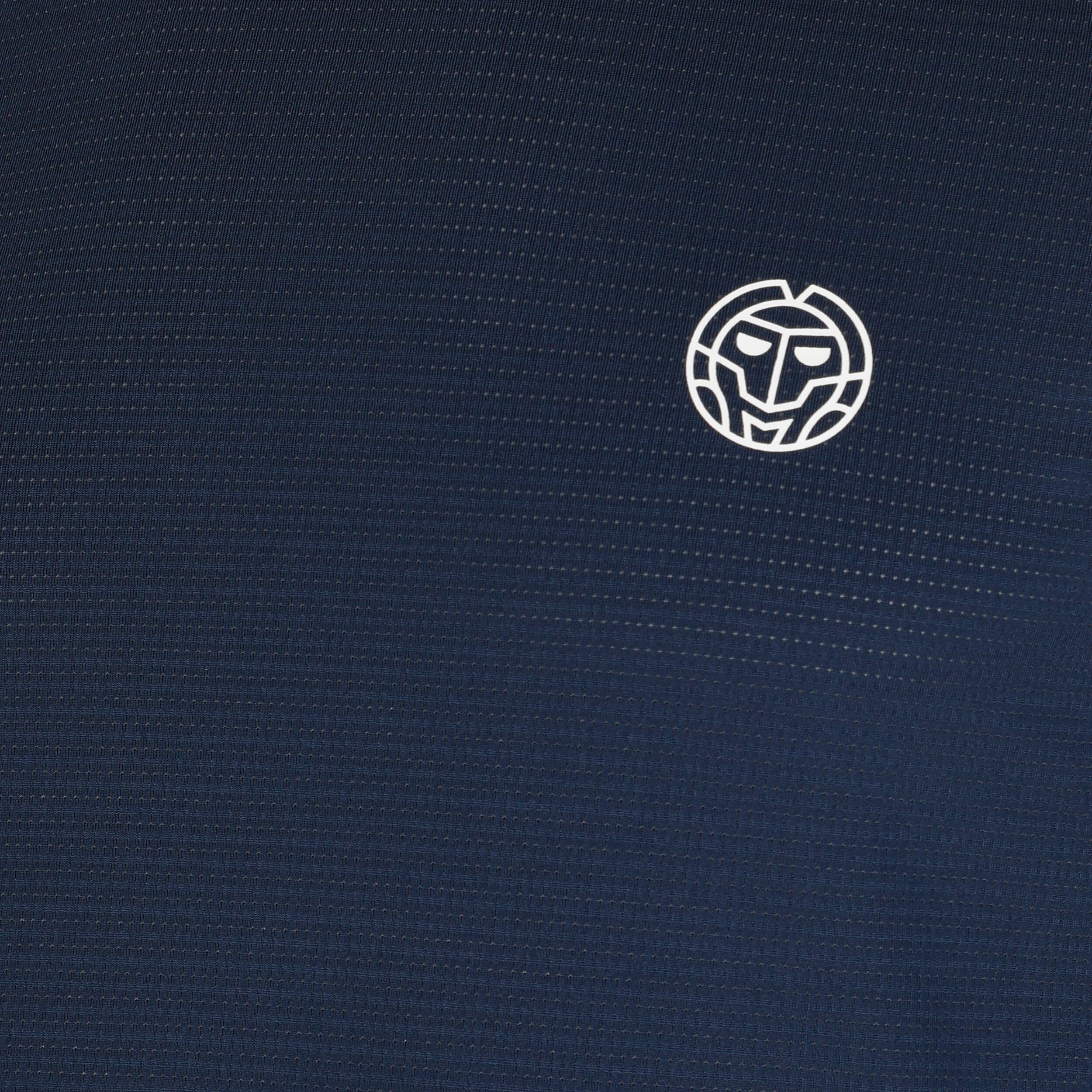 BIDI BADU Crew Roundneck Haut Manches Longues Hommes - Bleu Foncé