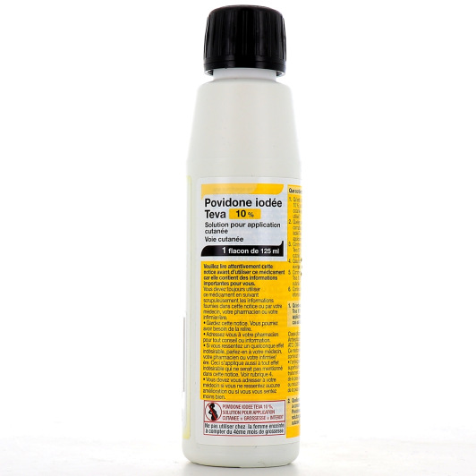 Povidone Iodée 10% Solution Antiseptique 125 ml