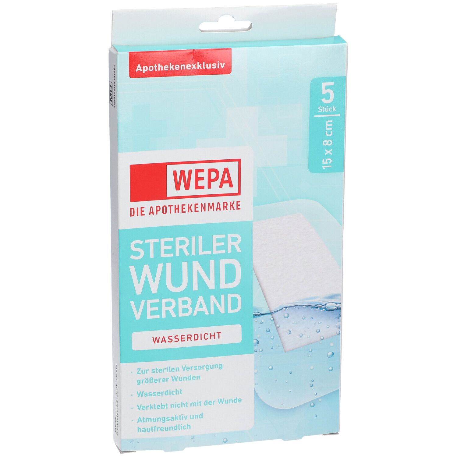 WEPA Wundverband wasserdicht 15 x 8 cm steril