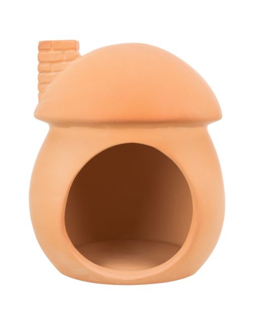 Trixie Keramiekhuis Paddenstoel - Kooi Accessoire - Ø11x11 cm Terracotta