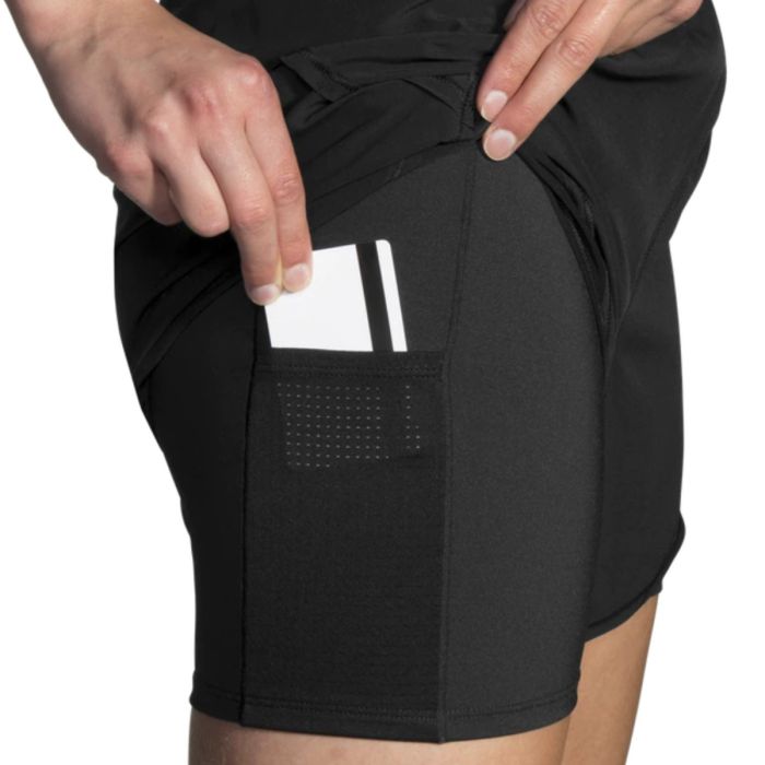 Brooks Dame Shorts Chaser 2in1 5 Inch Shorts Sort