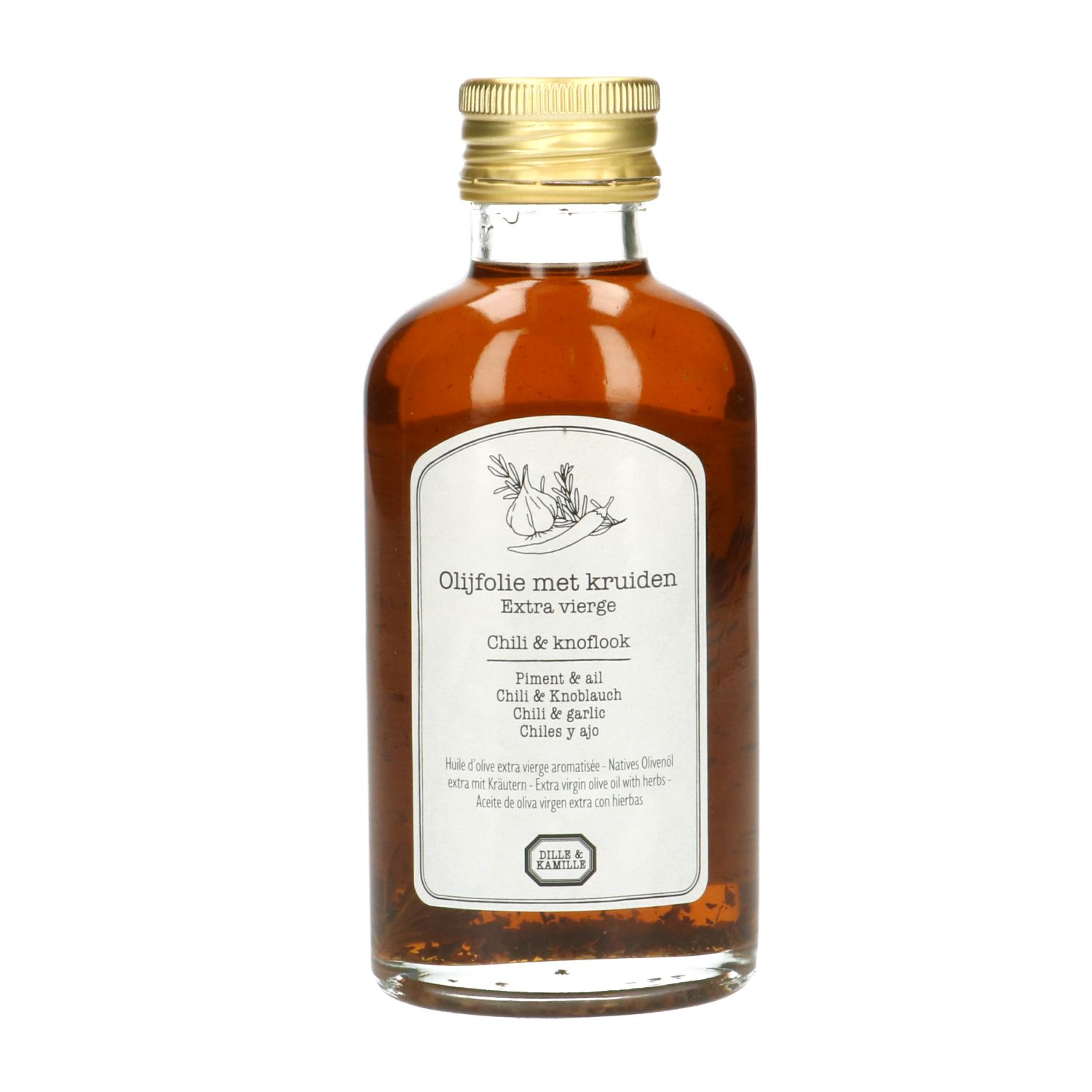Kruidenolijfolie met chili en knoflook, 250 ml