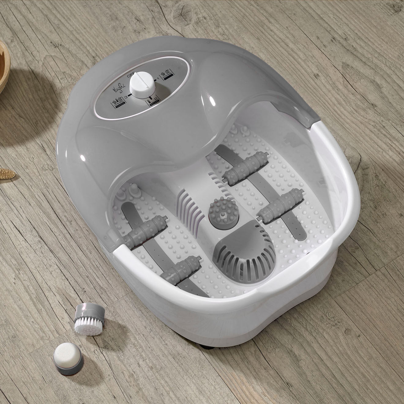 Yoghi Bain de pieds massant blanc/gris - 5 L