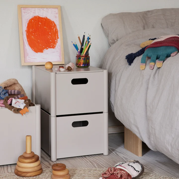 Form & Refine - Pillar Storage Box M, warm grey
