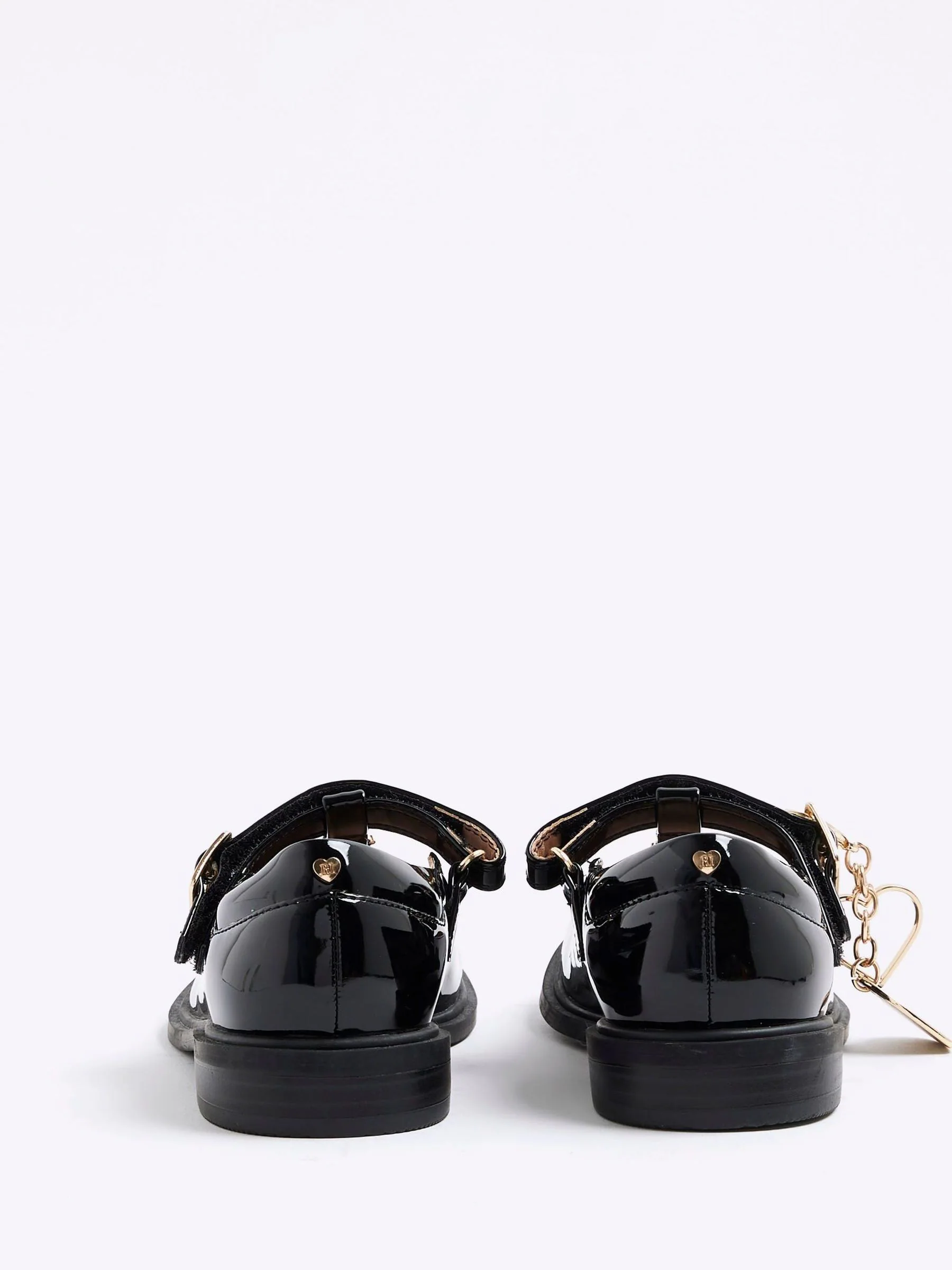 River Island T Bar Ballet With Charm Shoes