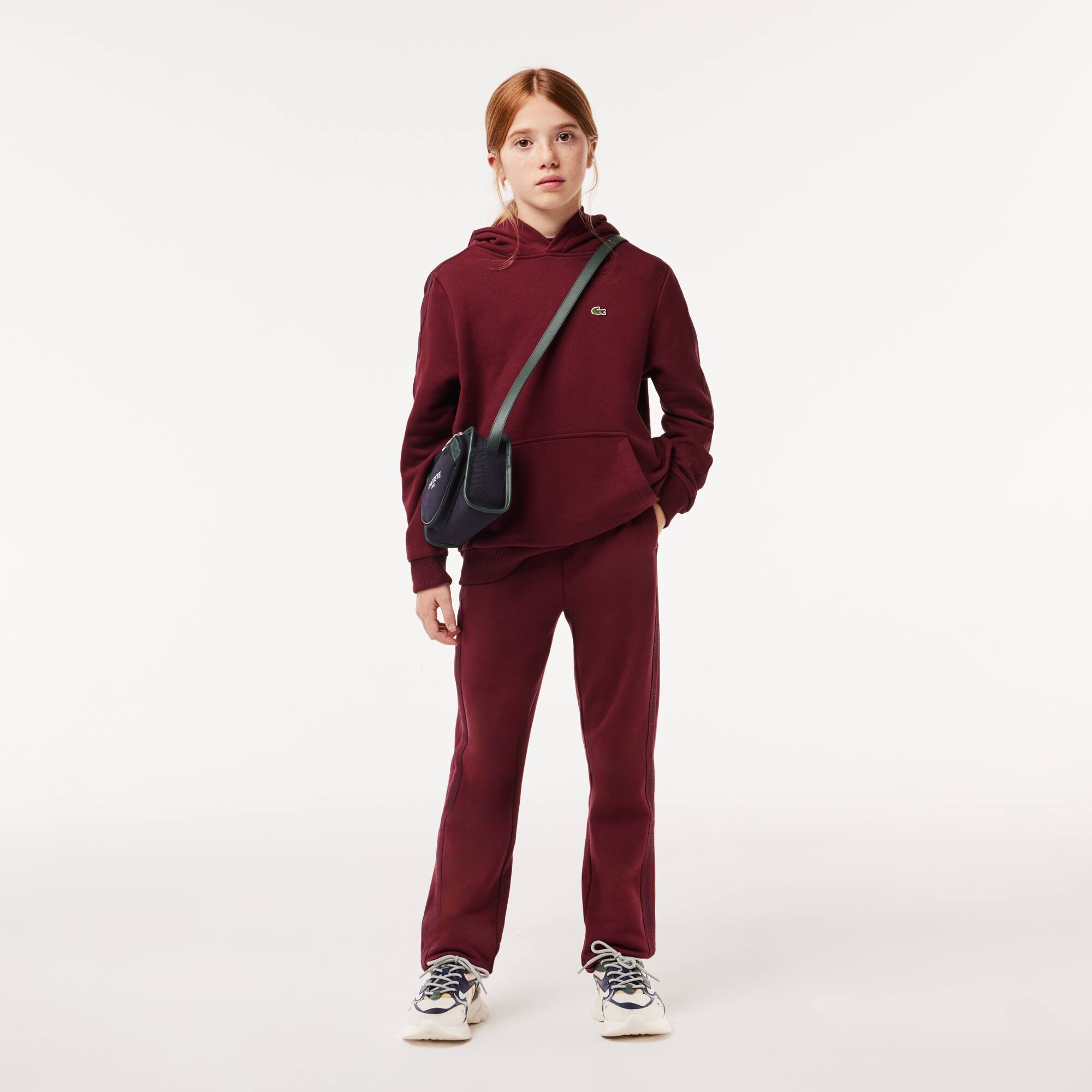 Pantalon de survêtement en molleton coton Pantalons & Shorts - Rouge - Lacoste - Enfant