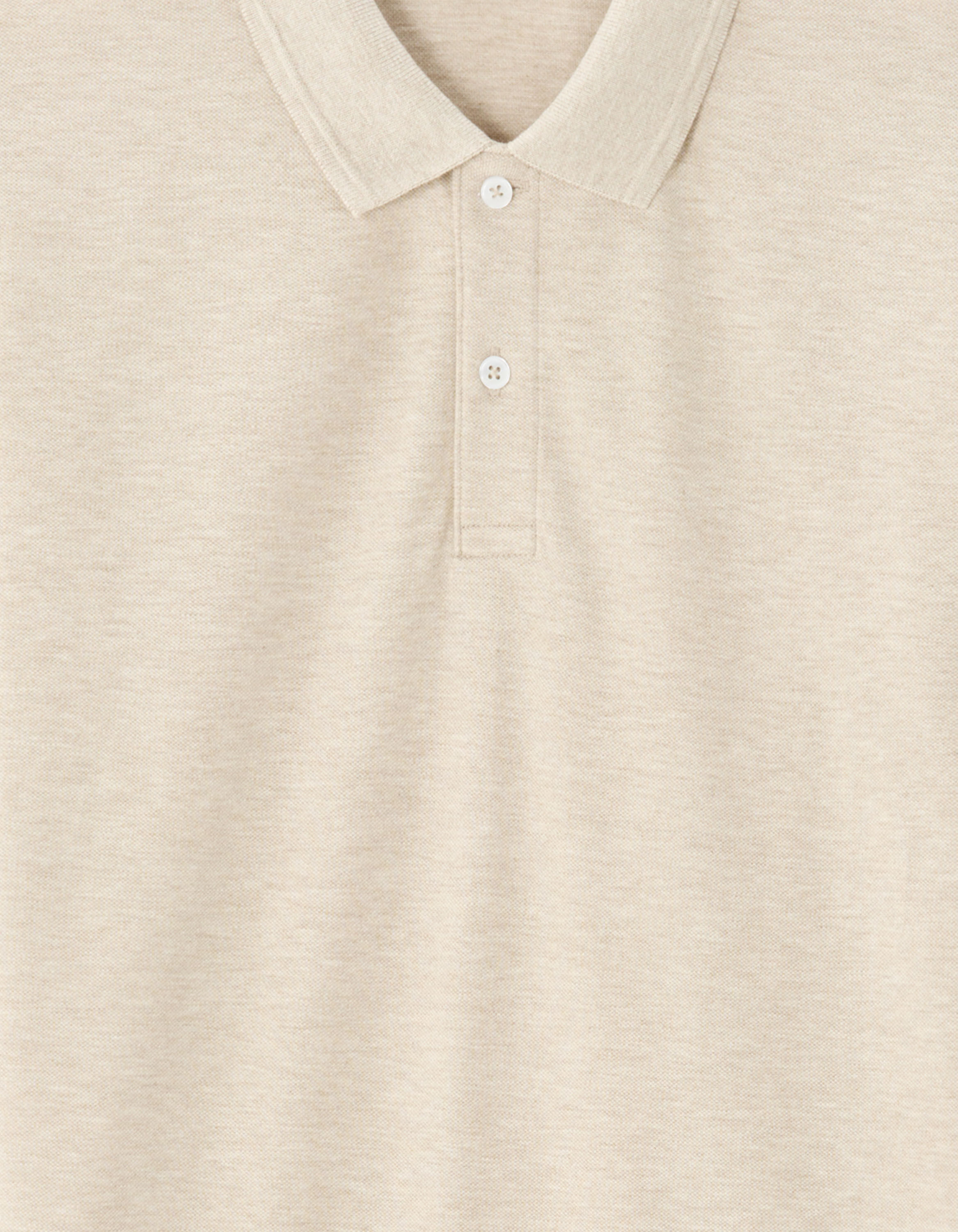 Polo regular coton piqué texturé - beige