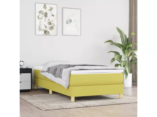 Sommier tapissier Vert 100x200 cm Tissu