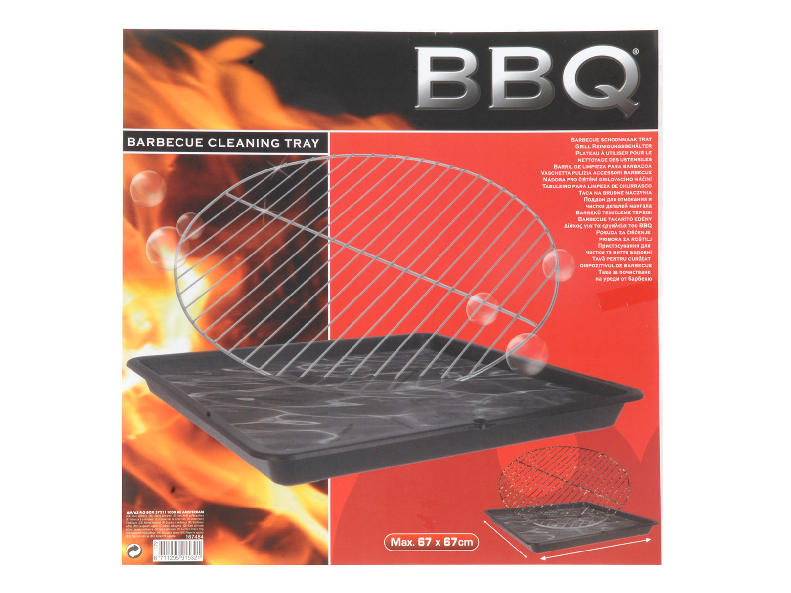 BBQ 67 x 67 cm schoonmaakbak