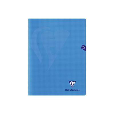 Clairefontaine Mimesys - Cahier polypro 24 x 32 cm - 96 pages - petits carreaux (5x5 mm) - bleu