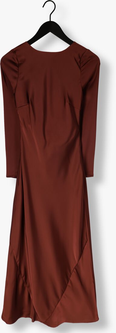 bruine co'couture midi jurk safiracc waterfall back dress