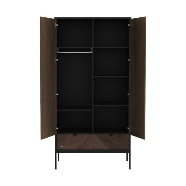 Kidsmill Vince Kledingkast 2-Deurs Black / Oak