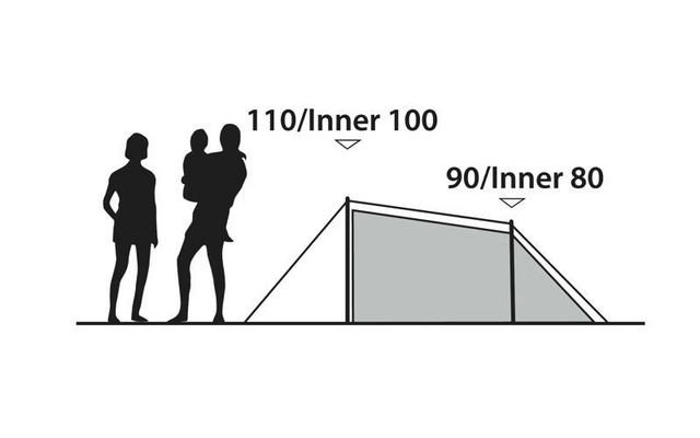 Outwell Earth 2 Tunnelzelt für 2 Personen dunkelkrün