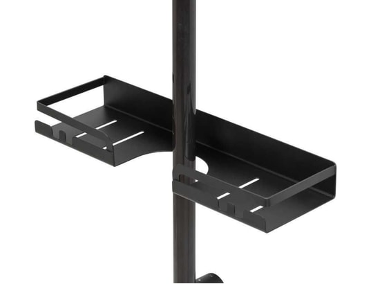 WENKO - Accessoire de douche Étagère de barre douche - l. 35,5 cm - noir