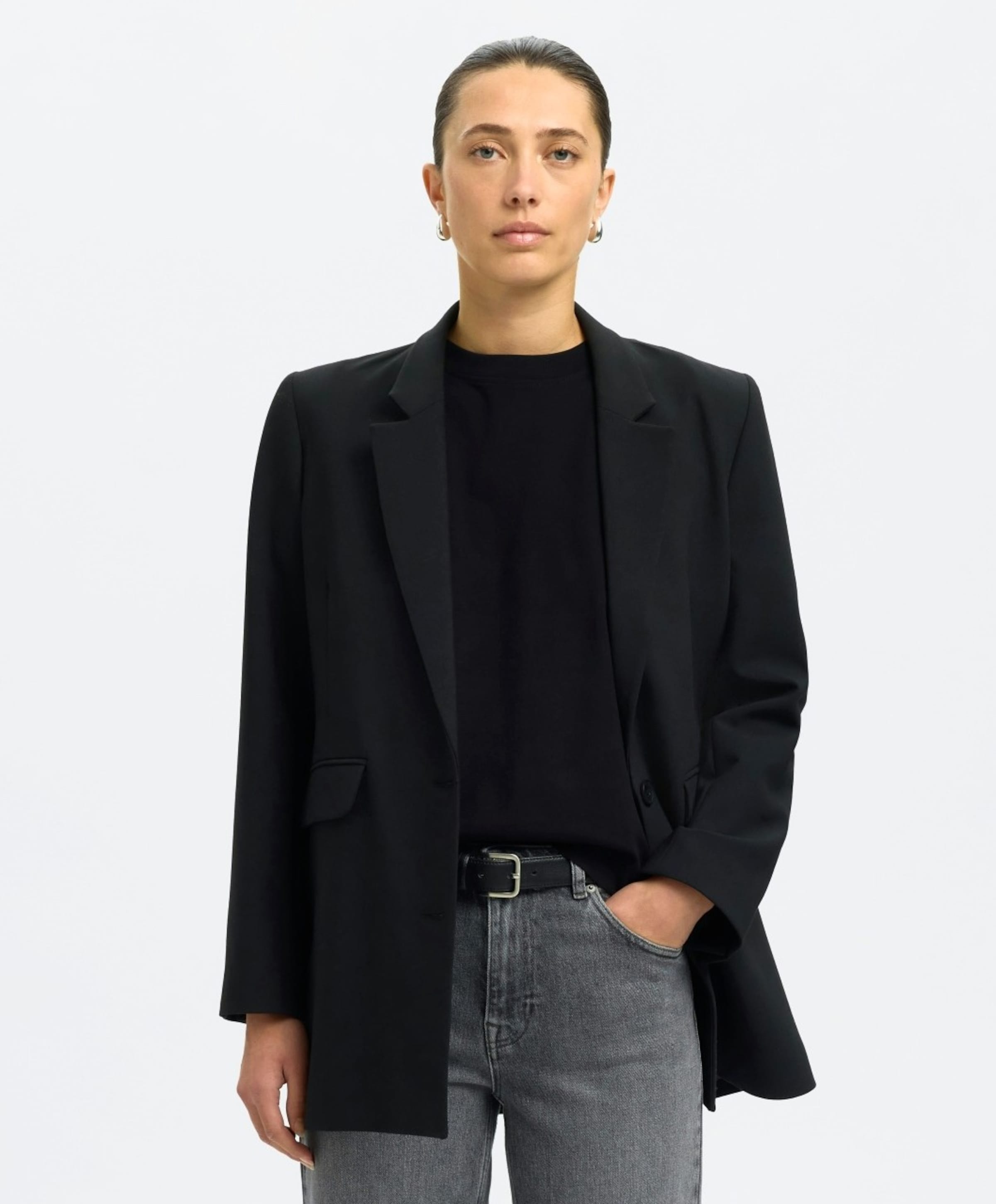 Selected Dames T-shirt zwart