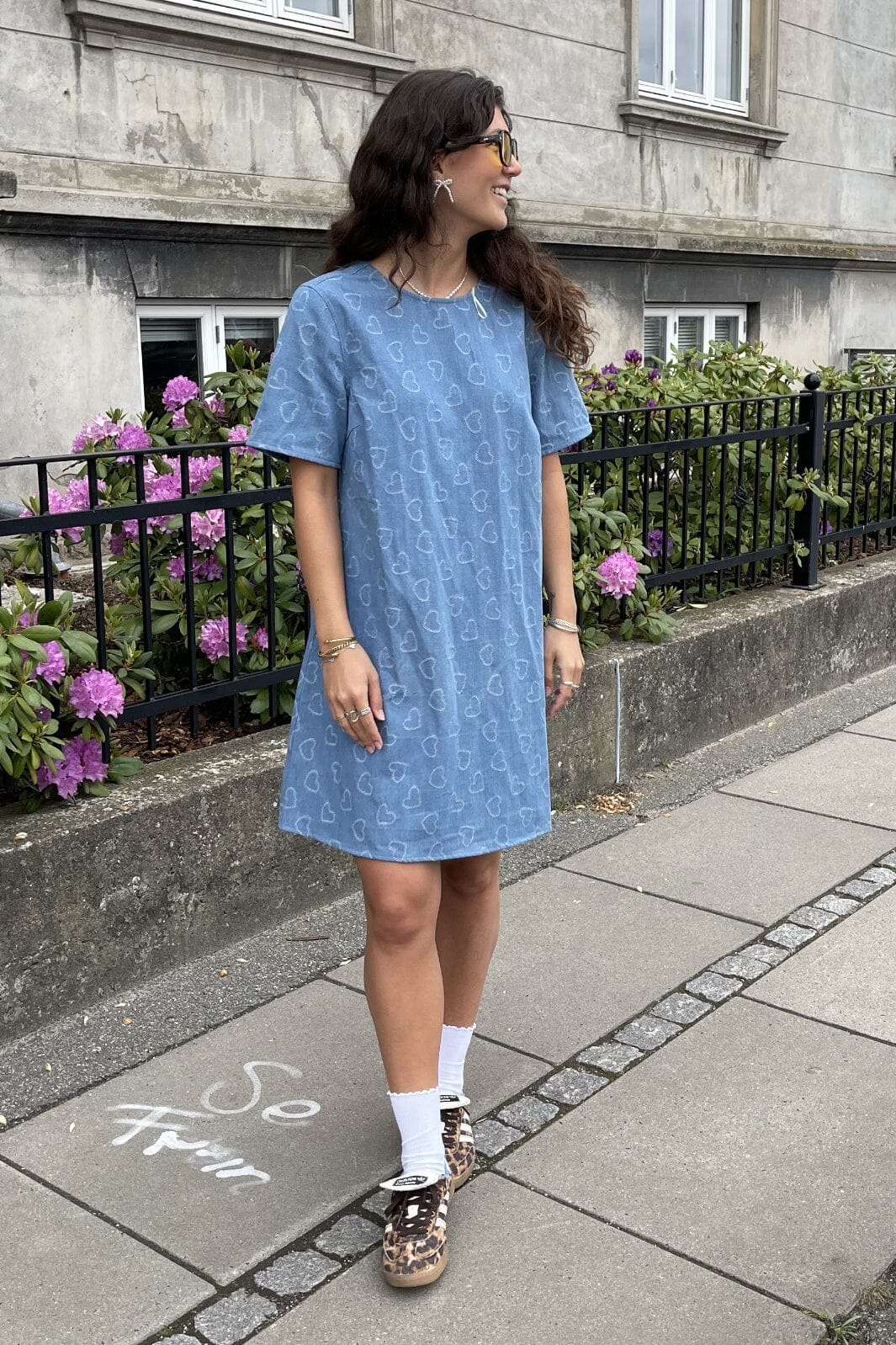 Pieces Pcdiana Ss O-Neck Short Dress