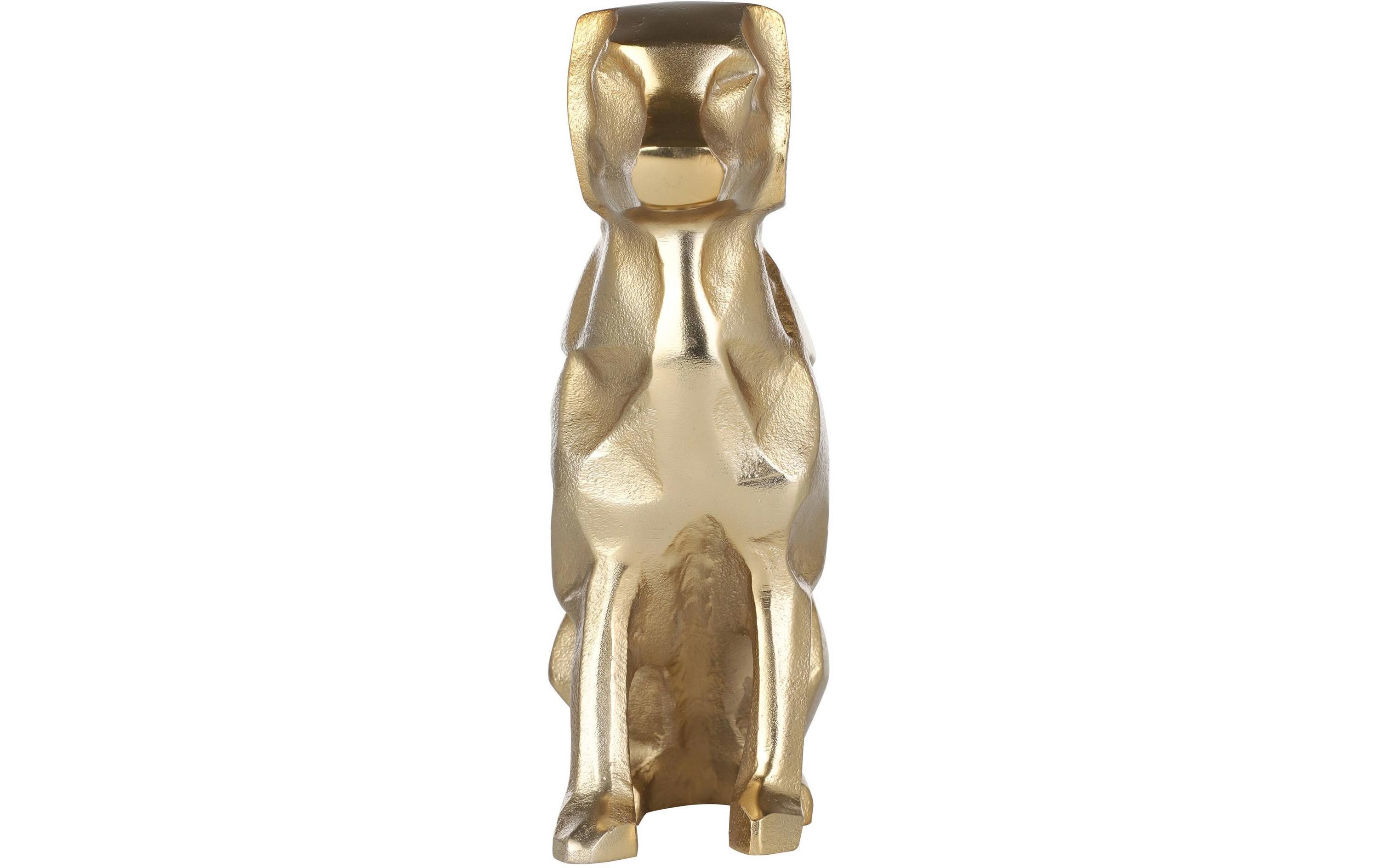 Dekofigur Hund Nolalu 24.5 cm, GoldHundefigur