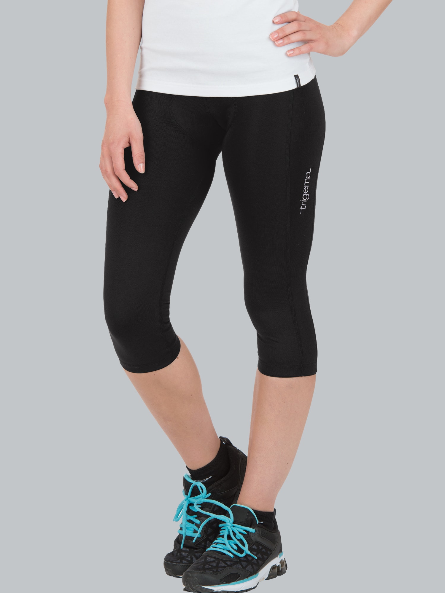 3/4 Radlerhose Schwarz