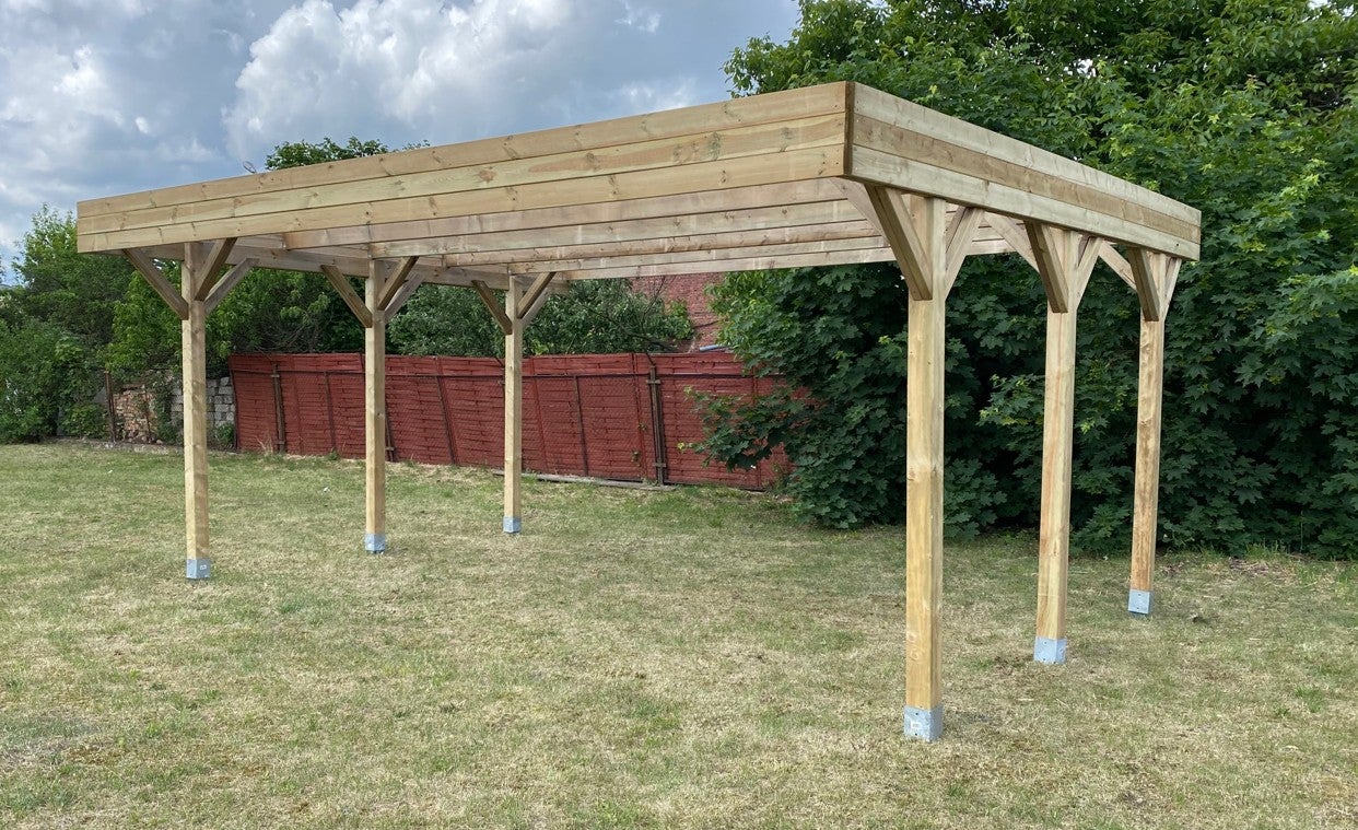 Carport garage dak 6,06x5,03 m - 30,48 m2