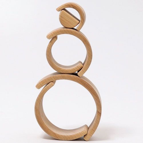 Grimm's regenboog stapeltoren naturel - 6 bogen 10,5 cm