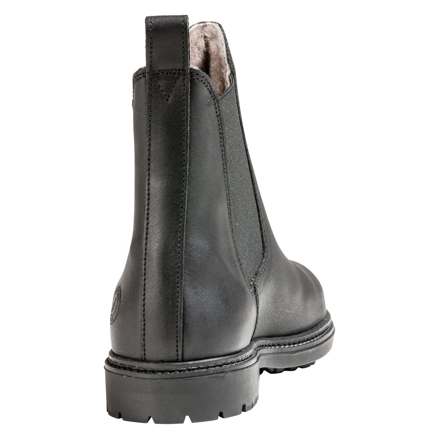 Loesdau Fettleder-Jodhpurstiefel mit Lammfell - schwarz
