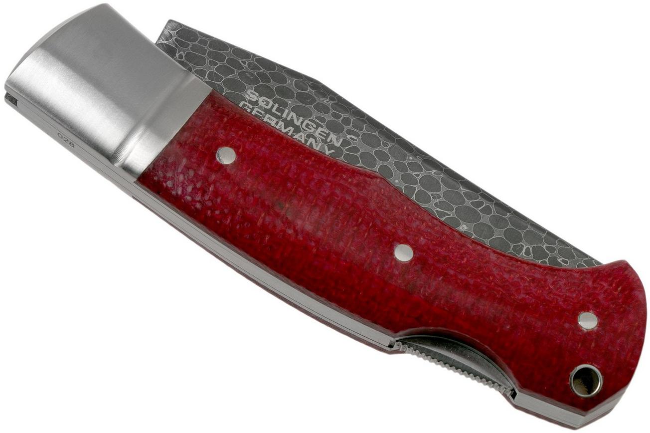 Böker Boxer 111025DAM Damascus, Micarta herenmes, Raphael Durand design