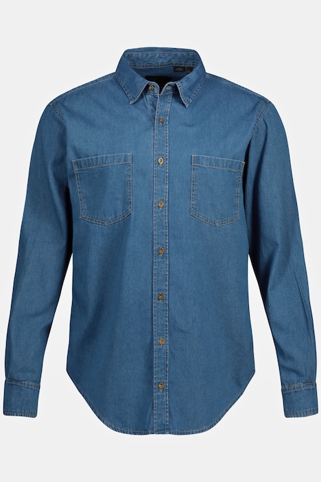 Jeanshemd, Langarm, Kentkragen, Modern Fit, bis 8 XL