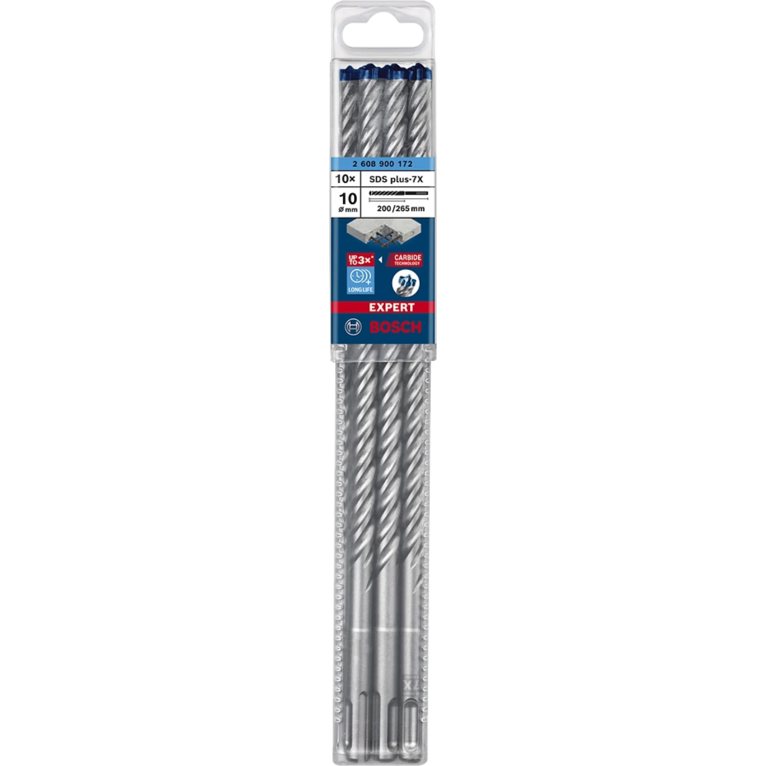 Bosch 2608900172 Hamerboor SDS plus-7X 10st 10x200x265mm