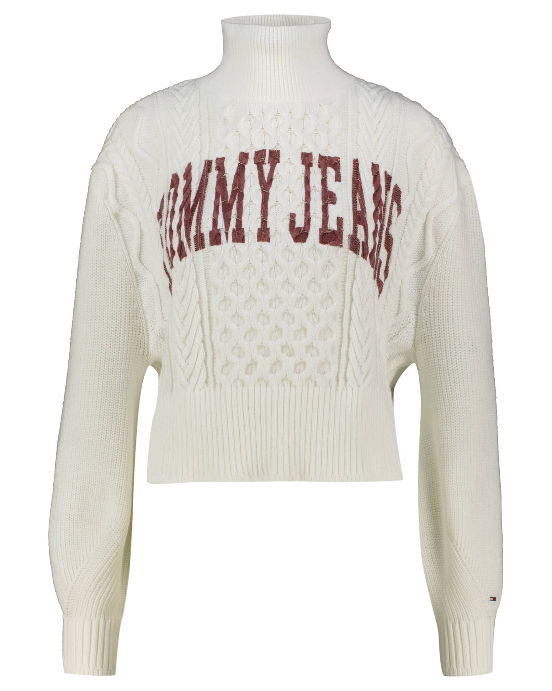 Tommy Jeans| Damen Strickpullover COLLEGE CABLE Cropped