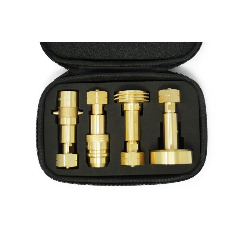 DREHMEISTER LPG Adapter, Gasflaschen Adapter Set inkl. Etui (W21.8L/G.12)