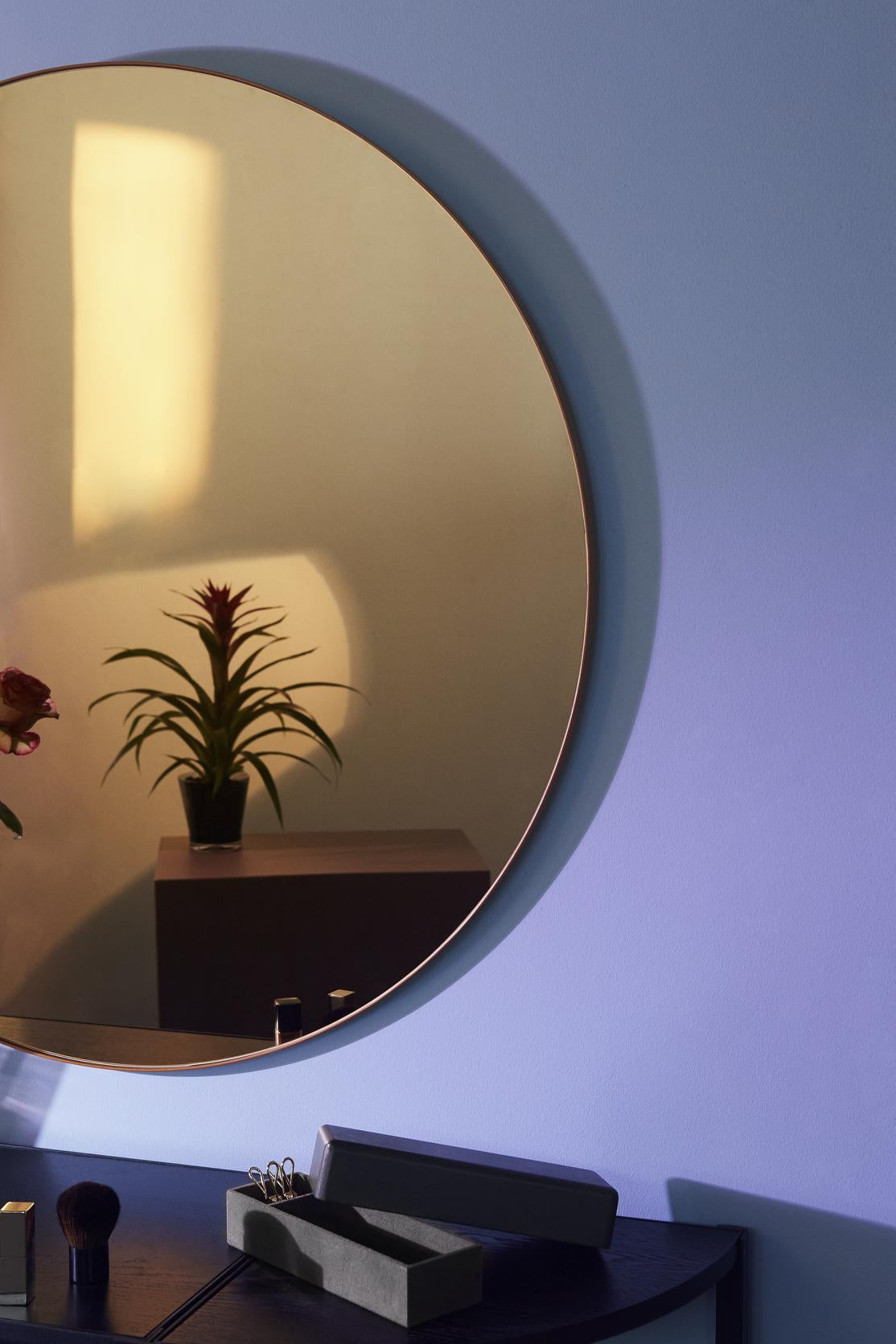 Circum spiegel Ã90 transparant|taupe