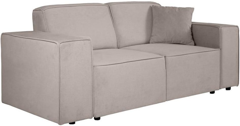 Sofa Pedro II, 2-Sitzer, ohne Schlaffunktion, Velo-Stoff, beige, 185 cm Breite
